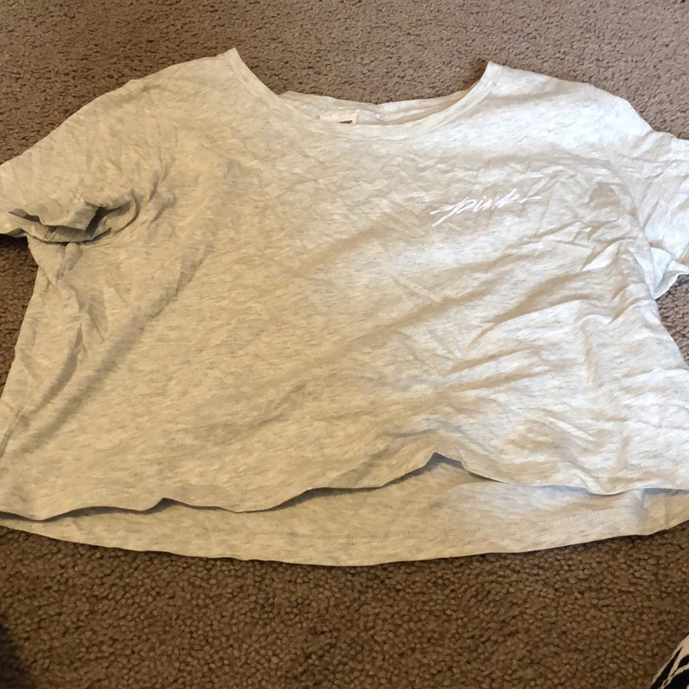PINK Victoria’s Secret Gray Crop Top